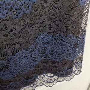 LOFT Black and Blue Lace Top